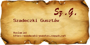 Szadeczki Gusztáv névjegykártya