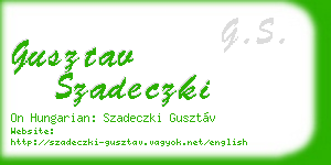 gusztav szadeczki business card